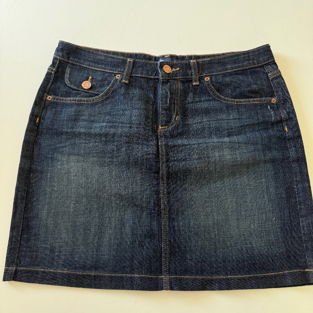 GAP Denim Dark Wash Jean Mini Skirt Size 12